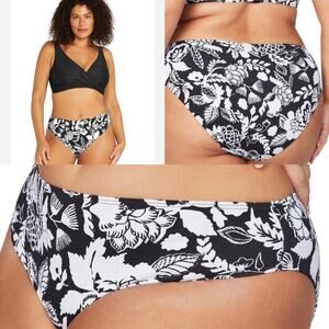 Artesands Cantata Forte Monet Mid Rise Curve‎ Fit Brief Black NWT Plus Size 18